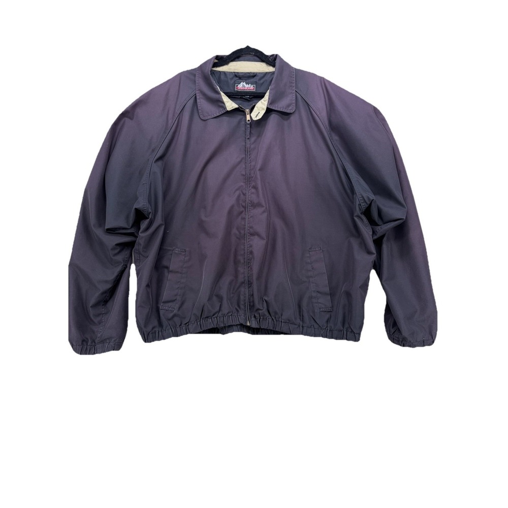 Grandpa Core Woodlake Black/Blue  Jacket Windbreaker Liner Pockets 3X